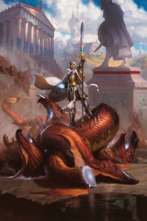 Elspheth Slays the Dragon -  Theros Art Spoiler