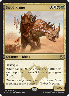 Siege Rhino - Khans of Tarkir Spoiler