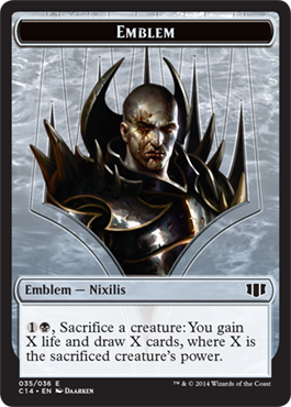 Ob Nixilis Emblem - Commander 2014 Token