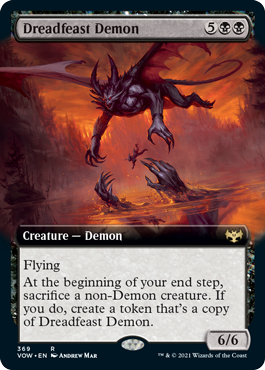 Dreadfeast Demon (Variant) - Innistrad Crimson Vow Spoiler