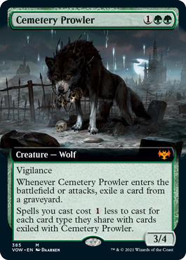Cemetery Prowler (Variant) - Innistrad Crimson Vow Spoiler