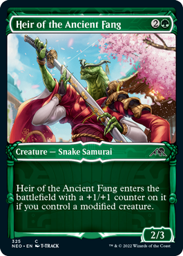 Heir of the Ancient Fang (Variant) - Kamigawa Neon Dynasty Spoiler