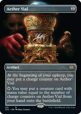 Aether Vial (Variant) - Double Masters 2022 Spoiler