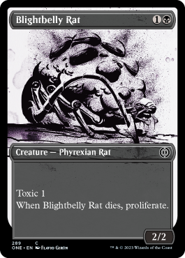 Blightbelly Rat (Variant) - Phyrexia All Will One Spoiler
