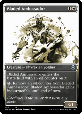 Bladed Ambassador (Variant) - Phyrexia All Will One Spoiler