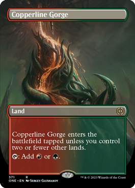 Copperline-Gorge-(Variant)---Phyrexia-All-Will-One-Spoiler