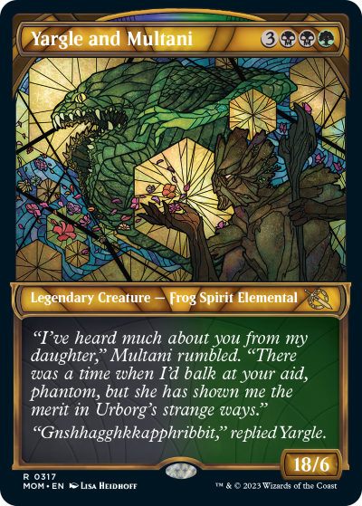 Yargle and Multani (Variant) - March of the Machine Spoiler