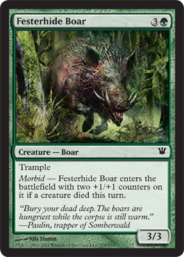 Innistrad Visual Spoiler - Festerhide Boar