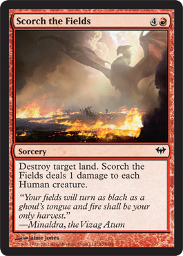 Scorch the Fields - Dark Ascension Visual Spoiler