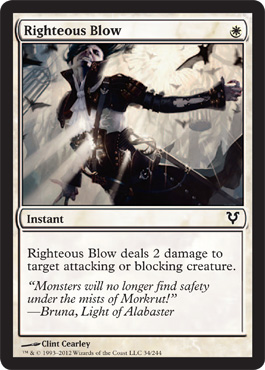 Righteous Blow - Avacyn Restored Spoiler