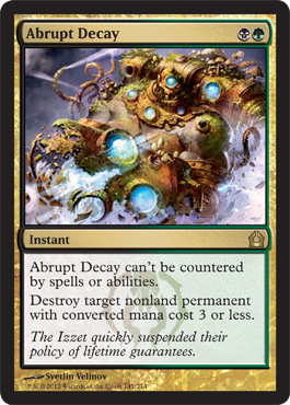 Abrupt Decay - Return to Ravnica MTG Spoiler