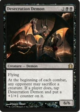 Desecration Demon - Return to Ravnica Spoiler