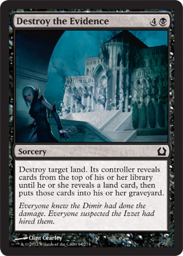 Destroy the Evidence - Return to Ravnica Spoiler