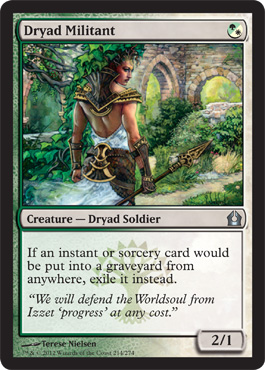 Dryad Militant - Return to Ravnica MTG Spoiler