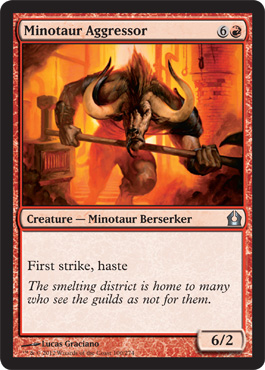 Minotaur Aggressor - Return to Ravnica Spoiler