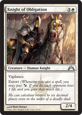 Knight of Obligation - Gatecrash Spoiler