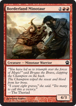 Borderland Minotaur - Theros Spoiler