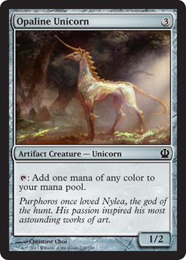 Opaline Unicorn - Theros Spoiler