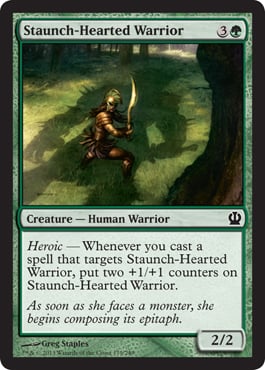 Staunch-Hearted Warrior - Theros Spoiler