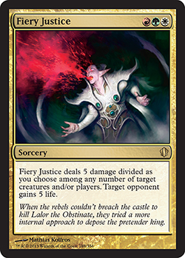 Fiery Justice - Commander 2013 Spoiler