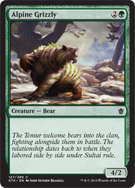 Alpine Grizzly - Khans of Tarkir Spoiler