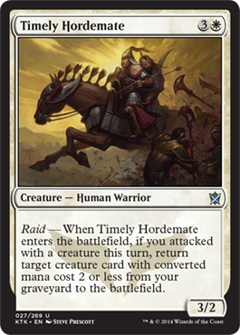 Timely Hordemate - Khans of Tarkir Spoiler