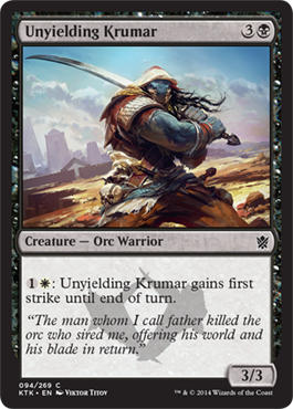 Unyielding Krumar - Khans of Tarkir Spoiler