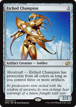 mtg champion etched modern masters cards magic card artifact spoiler metalcraft deck soldier lands artifacts creatures decks gathering creature 勇者