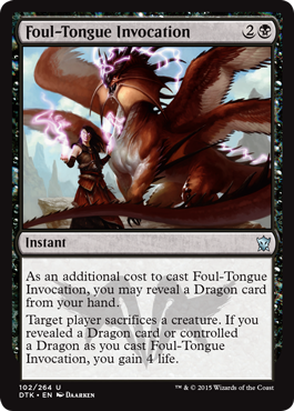 Foul-Tongue Invocation - Dragons of Tarkir Spoile