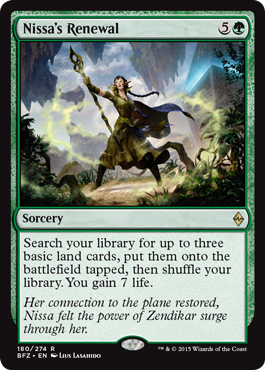 Nissa's Renewal - Battle for Zendikar Spoiler