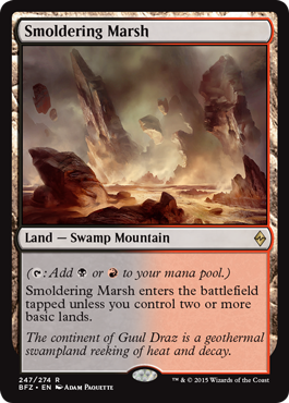 Smoldering Marsh - Battle for Zendikar Spoiler