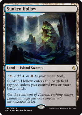 Sunken Hollow - Battle for Zendikar Spoiler