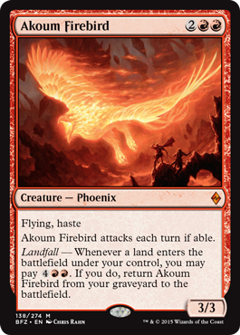 Akoum Firebird - Battle for Zendikar Spoiler