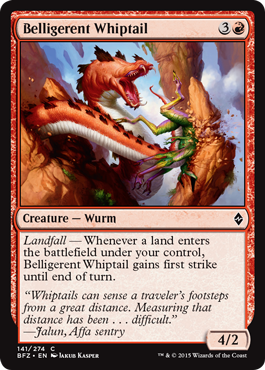 Belligerent Whiptail - Battle for Zendikar Spoiler