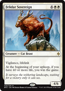 Felidar Sovereign - Battle for Zendikar Spoiler