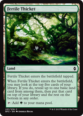 Fertile Thicket - Battle for Zendikar Spoiler