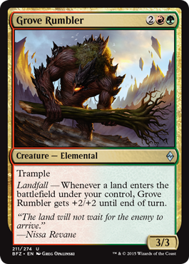 Grove Rumbler - Battle for Zendikar Spoiler