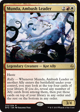 Munda, Ambush Leader - Battle for Zendikar Spoiler