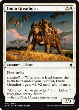 Ondu Greathorn - Battle for Zendikar Spoiler