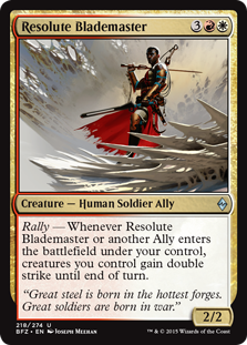 Resolute Blademaster - Battle for Zendikar Spoiler