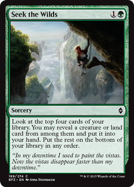 Seek the Wilds - Battle for Zendikar Spoiler