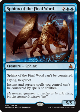 Sphinx of the Final Word - Oath of the Gatewatch Spoiler