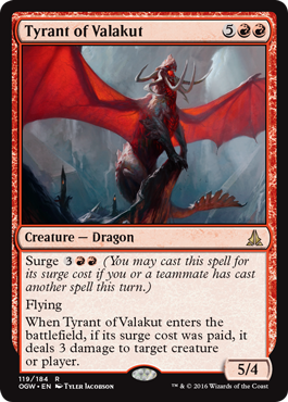 Tyrant of Valakut - Oath of the Gatewatch Spoiler