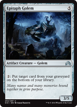 Epitaph Golem - Shadows over Innistrad Spoiler