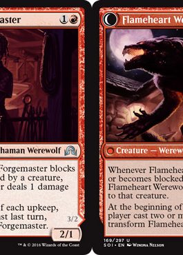 Kessig Forgemaster - Flameheart Werewolf - Shadows over Innistrad Spoiler