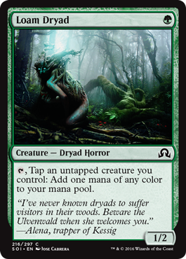 Loam Dryad - Shadows over Innistrad Spoiler