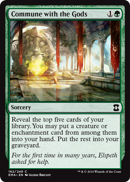 Commune with the Gods - Eternal Masters Spoiler
