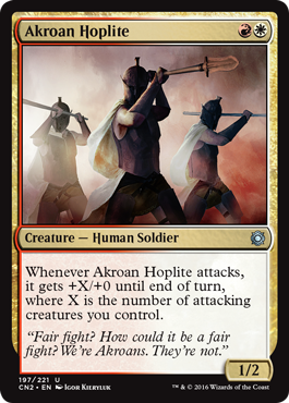 Akroan Hoplite - Conspiracy Take the Crown Spoiler