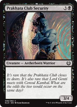 Prakhata Club Security - Kaladesh Spoiler