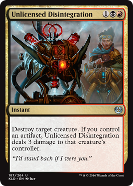 Unlicensed Disintegration - Kaladesh Spoiler